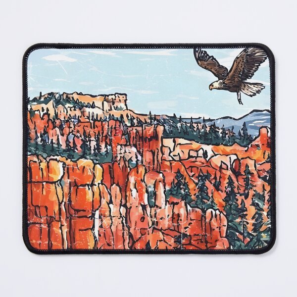 Item preview, Bryce Canyon National Park Colorful Landscape Cute Hawk designed and sold by HowToCanadian.