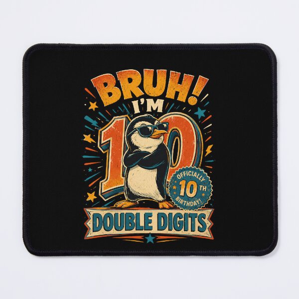 Item preview, 10 Years Old Birthday Bruh I'm Double Digits 10th Birthday  designed and sold by THREE LITTLE BEANS.
