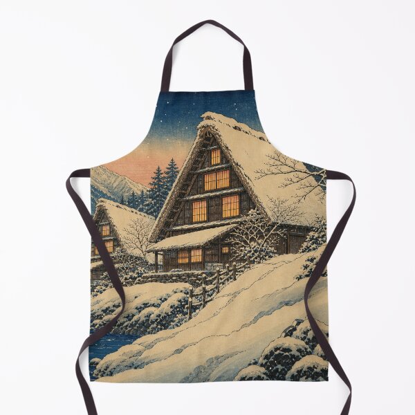 Artikelvorschau, Shirakawa-go – Vintage Ukiyo-e Japanischer Landschaftsholzschnitt entworfen und verkauft von bapupa.