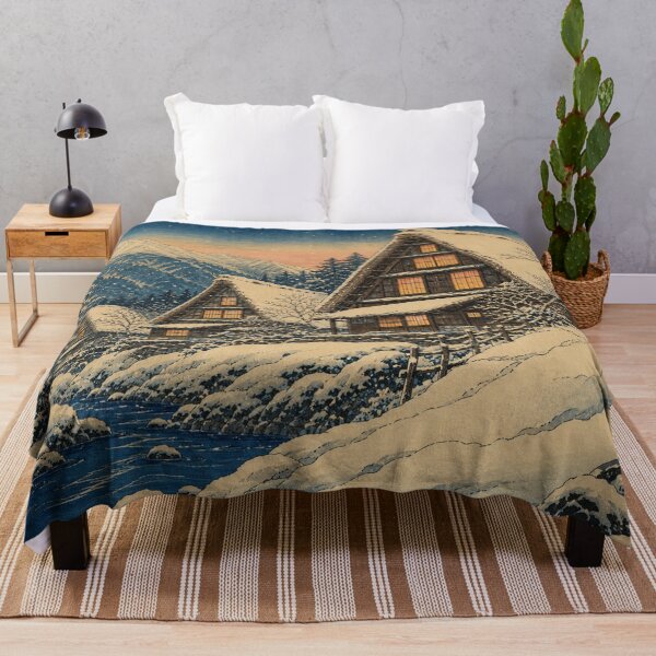 Item preview, Shirakawa-go - Grabado en madera japonés Ukiyo-e de paisaje antiguo designed and sold by bapupa.