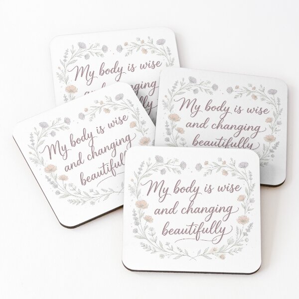 Item preview, My Body Is Wise and Changing Beautifully | Perimenopause Affirmation designed and sold by PeriBloomDesign.