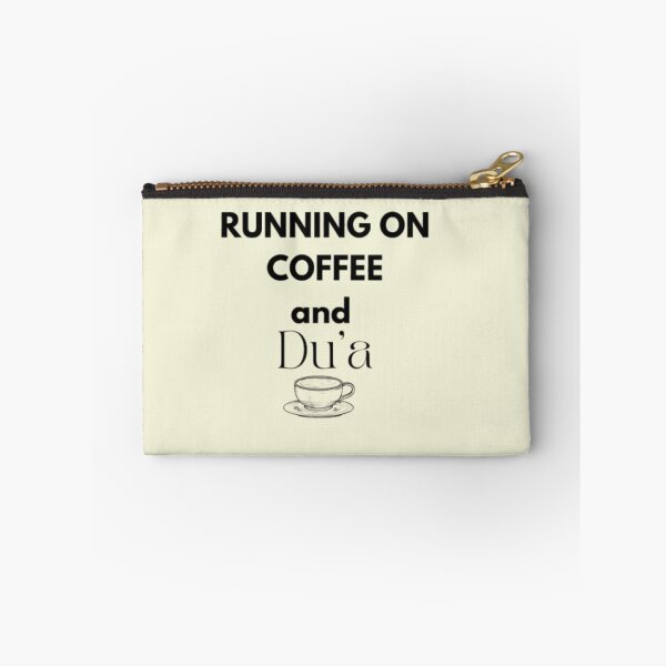 Item preview, Running on Coffee and Du’a – Funny Islamic Coffee Lover Quote Design designed and sold by RhobheaCreation.