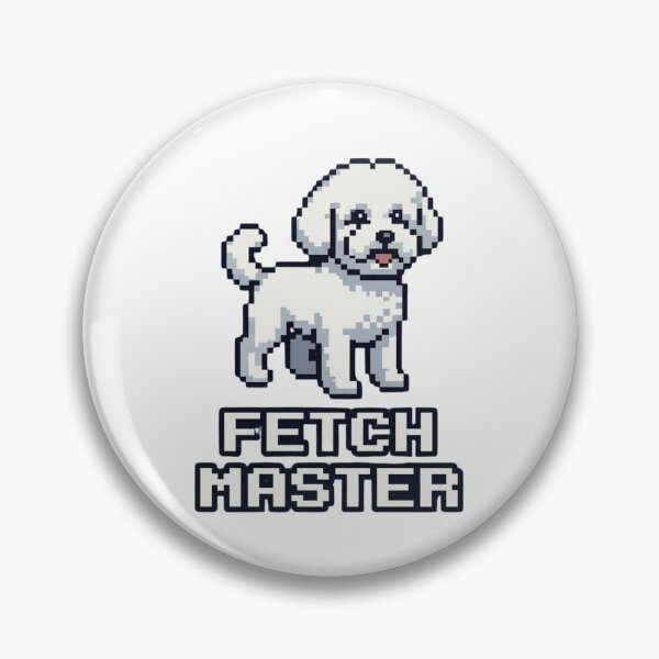 Item preview, Fetch Master Retro Pixel Art Bichon Puppy designed and sold by GiggleInkTees.
