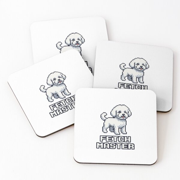 Item preview, Fetch Master Retro Pixel Art Bichon Puppy designed and sold by GiggleInkTees.