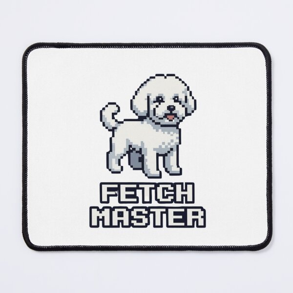 Item preview, Fetch Master Retro Pixel Art Bichon Puppy designed and sold by GiggleInkTees.