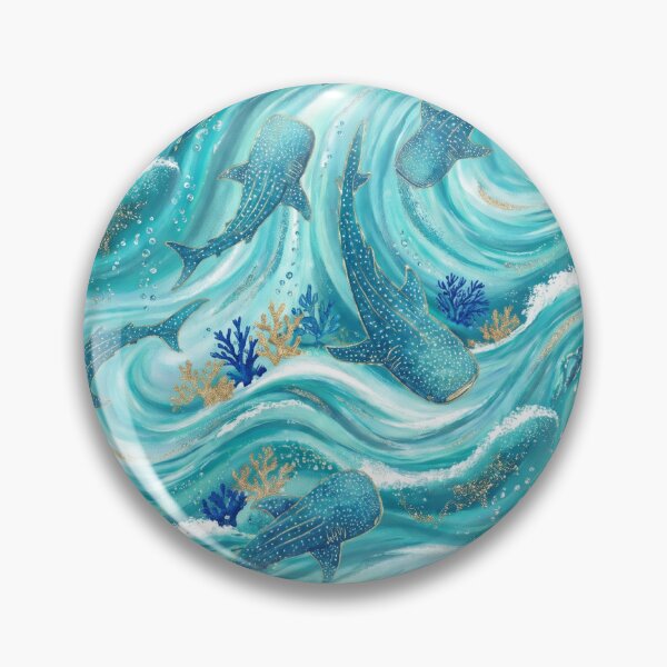 Item preview, Glamorous Turquoise Whale Shark Pattern designed and sold by Jandedan.