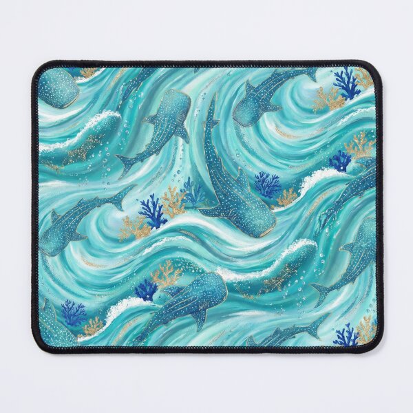Item preview, Glamorous Turquoise Whale Shark Pattern designed and sold by Jandedan.