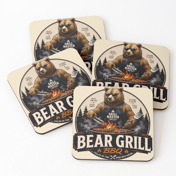 Item preview, Funny BBQ Bear Grillmaster designed and sold by ZetaDream.