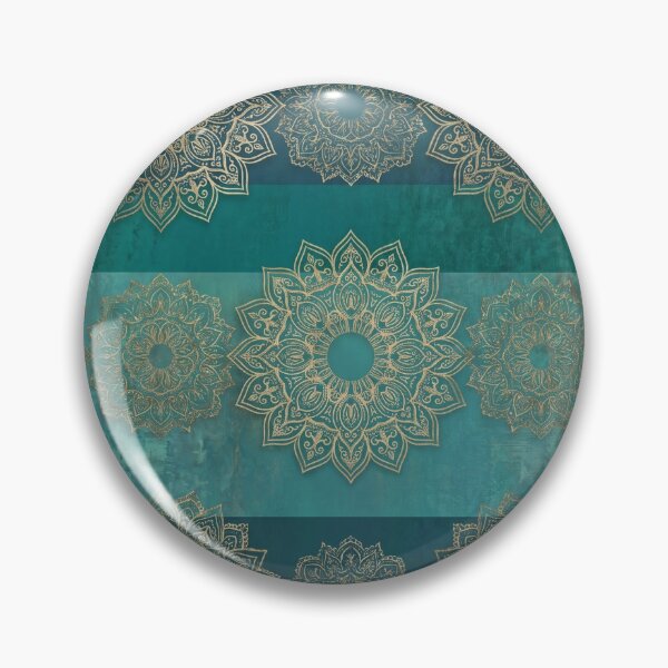 Item preview, Vintage Glamour Mandala — Turquoise Teal Repeat designed and sold by Jandedan.