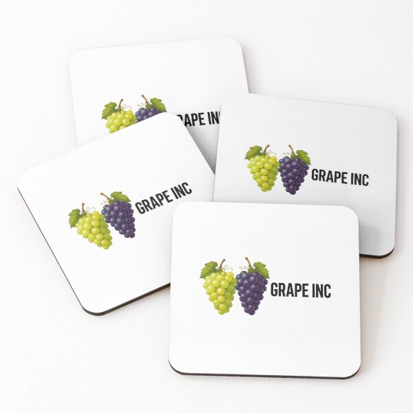 Item preview, Grape Inc Green & Purple Grapes Illustration Minimalist Fruit Logo Aesthetic Sticker designed and sold by ChiaraBoutiqueArte.