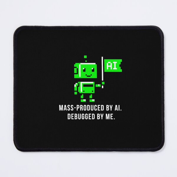Item preview, Mass-Produced by AI Debugged by Me - Funny Developer Gift AI Coding Humor designed and sold by IdentityinInk.