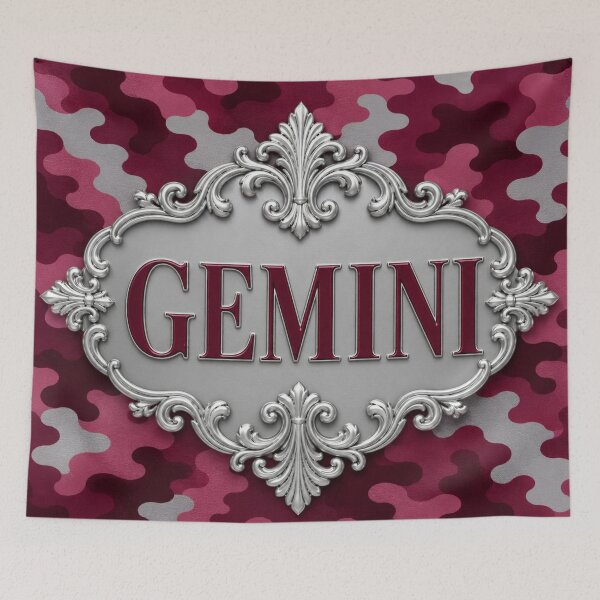 Item preview, Gemini & Camo - Burgundy & Gray designed and sold by DesignsByPrnces.