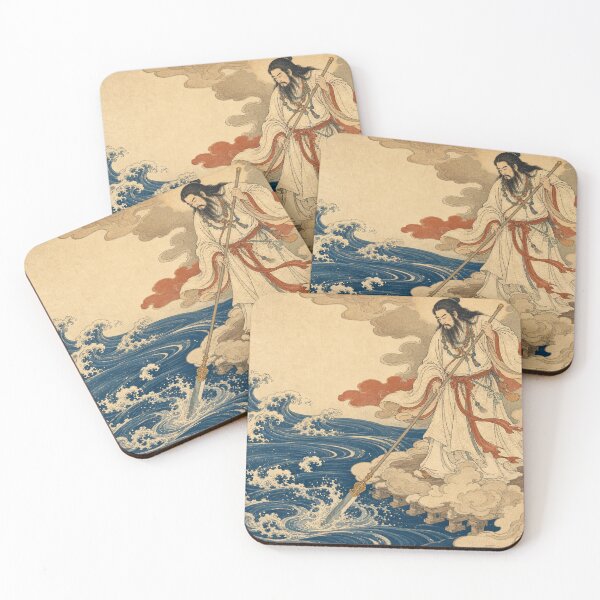 Item preview, Izanagi God - Vintage Japanese Mythology Ukiyo-e Woodblock Art designed and sold by bapupa.