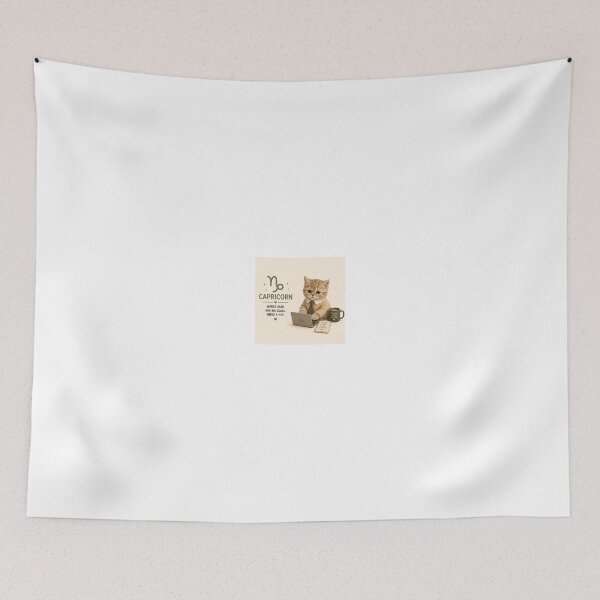 Item preview, Capricorn Zodiac Cat – Funny Workaholic Astrology Kitty designed and sold by LovelyCatGalaxy.