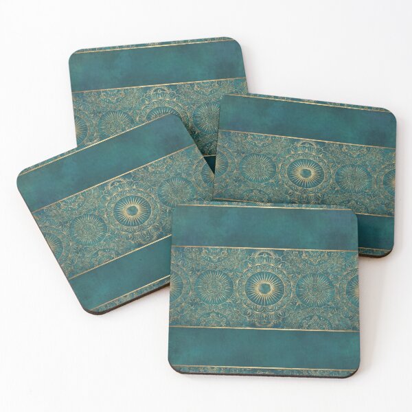 Item preview, Vintage Glamour Mandala — Turquoise Teal Repeat designed and sold by Jandedan.