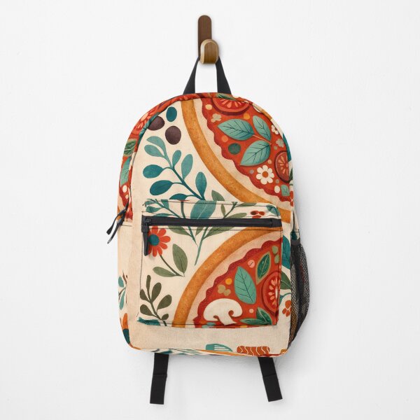 Item preview, Wall Art - Postcard - Folk-Art Pizza Delight designed and sold by ForeverPrintsOK.
