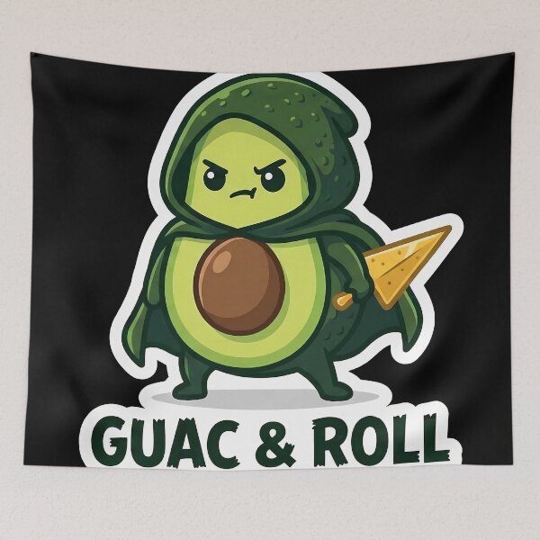Item preview, Guac & Roll - Funny Avocado Music Pun & Foodie Humor designed and sold by IdentityinInk.