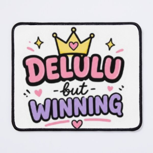 Item preview, Delulu But Winning – Funny Gen Z Confidence & Manifestation Sticker designed and sold by Jyotisima8929.
