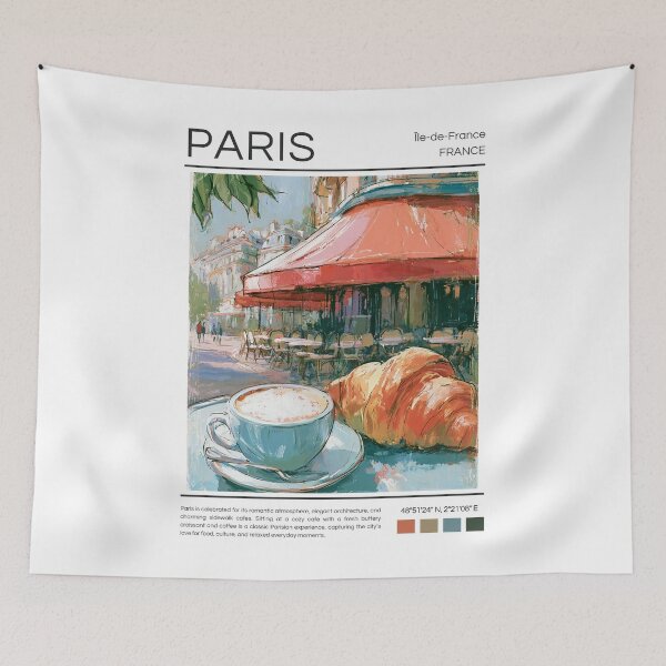 Item preview, Paris - France - Watercolor designed and sold by StudioRedKoala.