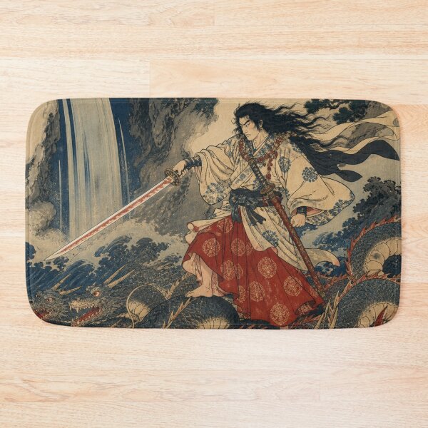 Item preview, Susanoo Storm God - Vintage Japanese Mythology Ukiyo-e Woodblock Art designed and sold by bapupa.