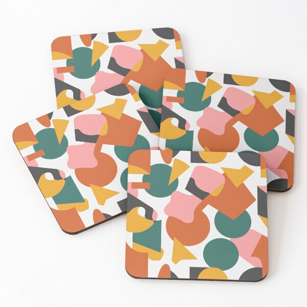 Item preview, Modern Abstract Shapes Retro Geometric Pattern Art designed and sold by cabana.space.