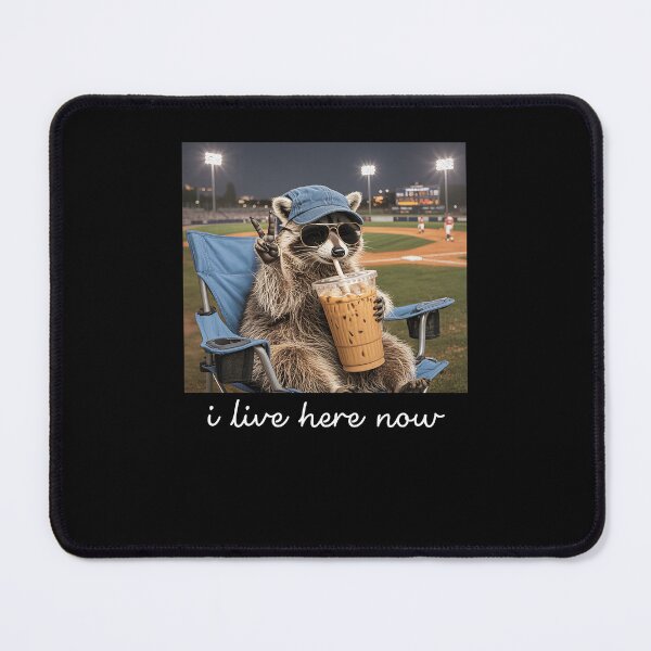 Item preview, I live here now Raccoon Funny Baseball designed and sold by Hedoraxe.