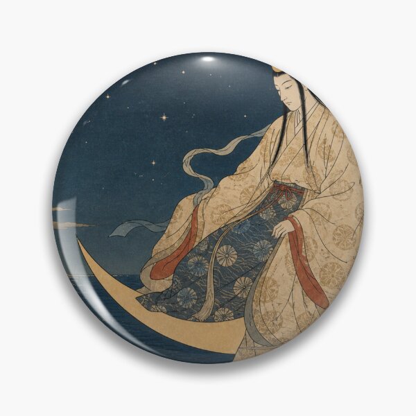 Item preview, Tsukuyomi Moon God - Vintage Japanese Mythology Ukiyo-e Woodblock Art designed and sold by bapupa.