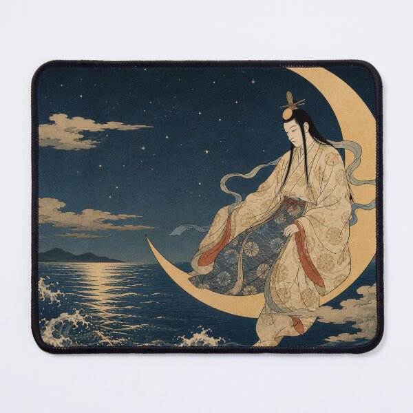 Item preview, Tsukuyomi Moon God - Vintage Japanese Mythology Ukiyo-e Woodblock Art designed and sold by bapupa.
