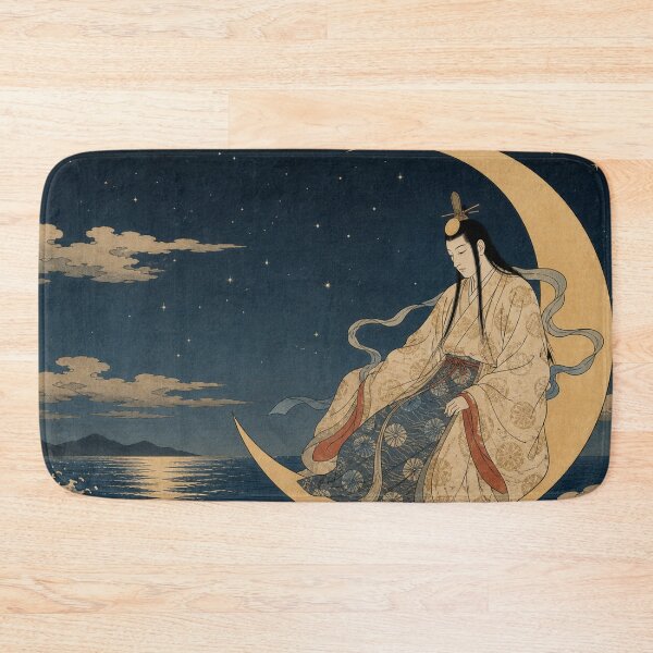 Item preview, Tsukuyomi Moon God - Vintage Japanese Mythology Ukiyo-e Woodblock Art designed and sold by bapupa.