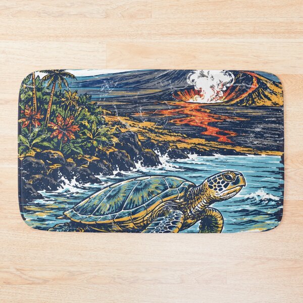 Item preview, Hawaii Volcanoes National Park Colorful Landscape Cute Hawk designed and sold by HowToCanadian.