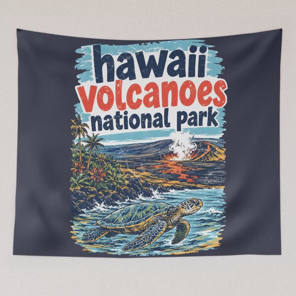 Item preview, Hawaii Volcanoes National Park Colorful Landscape Cute Hawk designed and sold by HowToCanadian.