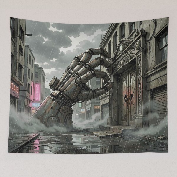 Item preview, Rise of the Iron Hand: A blend of urban decay, sci-fi vision, and mechanical future power. designed and sold by FotoworldEdel.