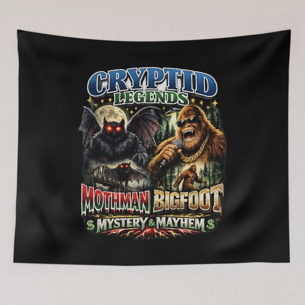 Item preview, Mothman vs Bigfoot Rap Battle showdown  designed and sold by SidTastic .