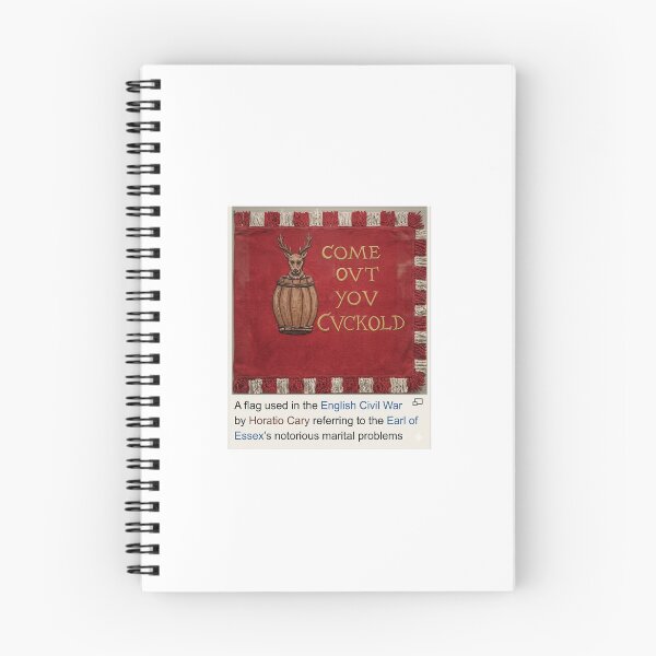 Item preview, Vintage English Civil War Meme Come Out You Cuckold Historical Flag designed and sold by Lilith.3x313 Vault.