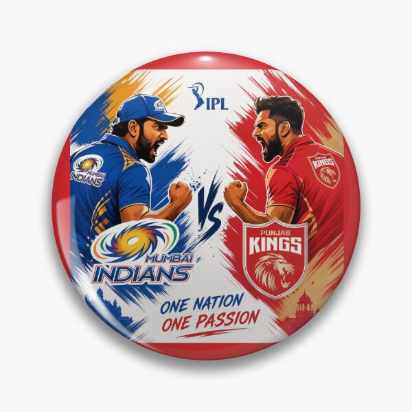 Item preview, Mumbai vs Punjab – One Passion IPL Rivalry T-Shirt designed and sold by Crick-Art.