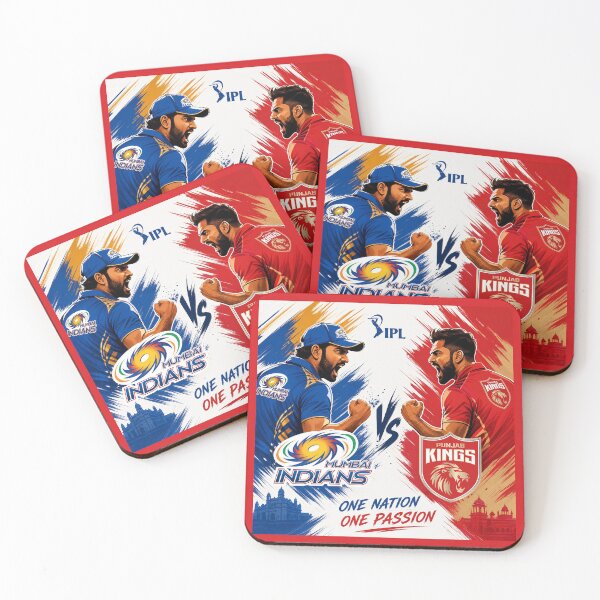 Item preview, Mumbai vs Punjab – One Passion IPL Rivalry T-Shirt designed and sold by Crick-Art.