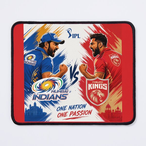 Item preview, Mumbai vs Punjab – One Passion IPL Rivalry T-Shirt designed and sold by Crick-Art.