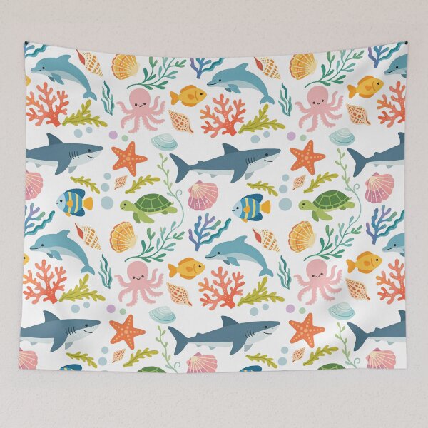 Item preview, Sea Animal pattern designed and sold by Andrea Kreates.