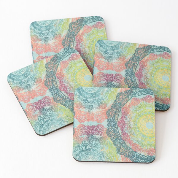 Item preview, Playful Vintage Mandala — Turquoise & Brights Repeat designed and sold by Jandedan.