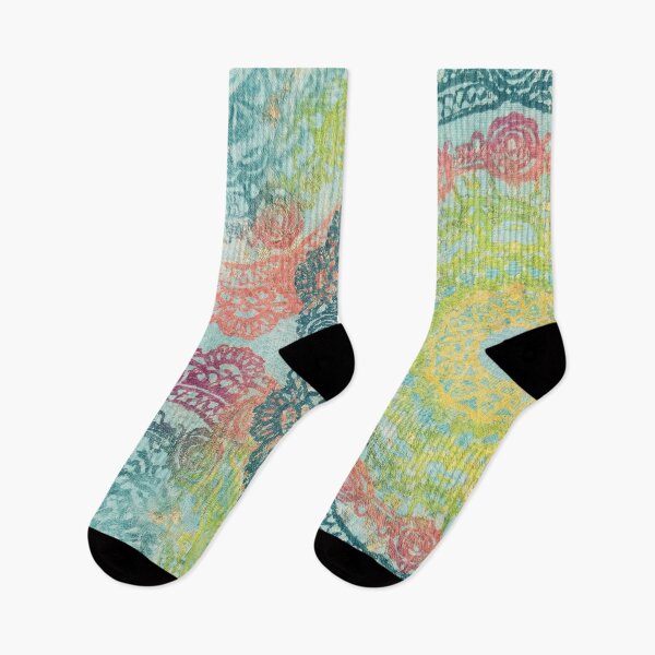 Item preview, Playful Vintage Mandala — Turquoise & Brights Repeat designed and sold by Jandedan.