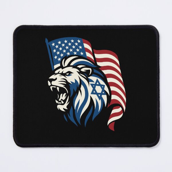 Item preview, USA Israel Lion Flag Symbol designed and sold by crouchingpixel.