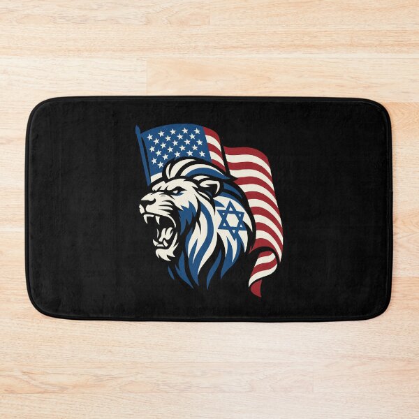 Item preview, USA Israel Lion Flag Symbol designed and sold by crouchingpixel.