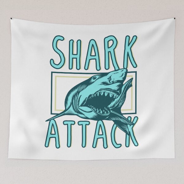 Item preview, Shark Attack Vintage Ocean Predator Design designed and sold by EichStore.