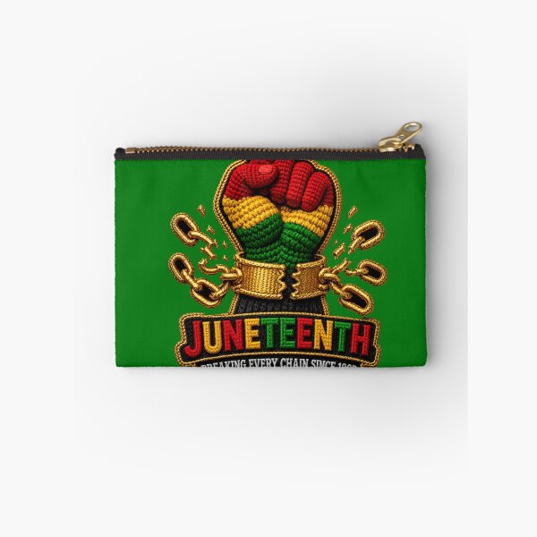 Item preview, Juneteenth Breaking Every Chain Since 1865 Black Power Fist Embroidered Pan African Freedom Day Tee designed and sold by Youngkev-arts.