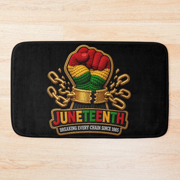 Item preview, Juneteenth Breaking Every Chain Since 1865 Black Power Fist Embroidered Pan African Freedom Day Tee designed and sold by Youngkev-arts.