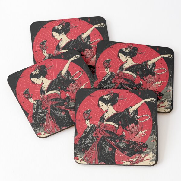 Item preview, Vintage Dancing Geisha Illustration designed and sold by Fabrikola.