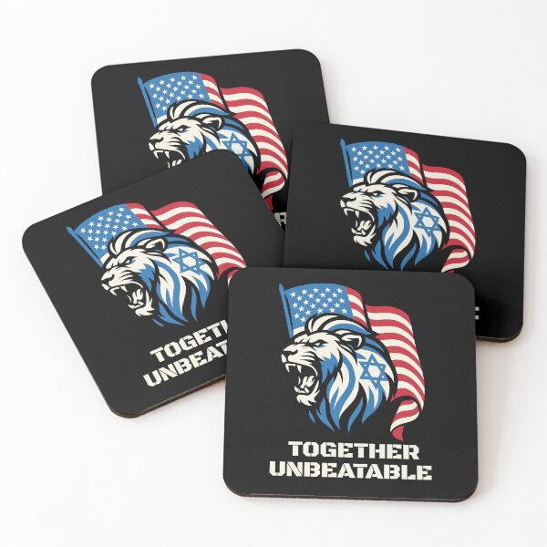 Item preview, USA Israel Together Unbeatable Lion designed and sold by crouchingpixel.