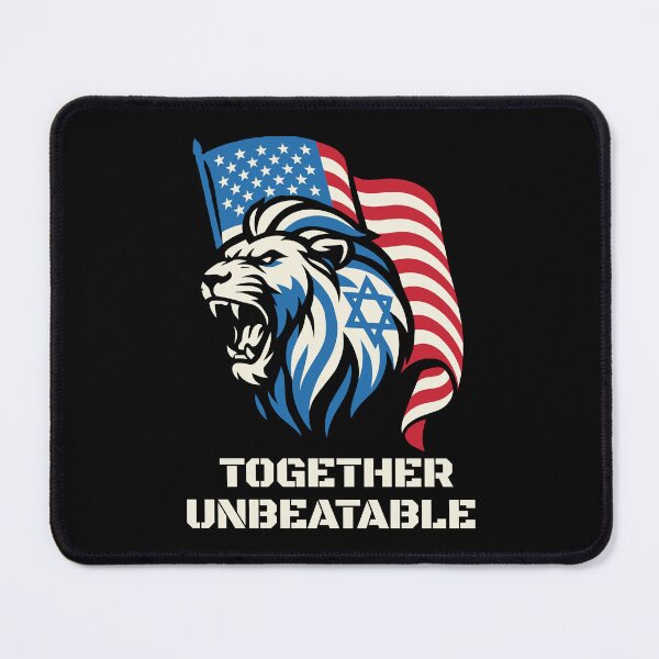 Item preview, USA Israel Together Unbeatable Lion designed and sold by crouchingpixel.