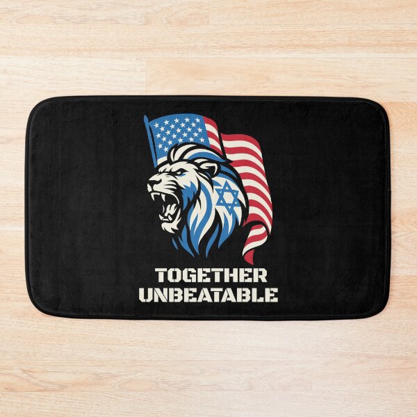 Item preview, USA Israel Together Unbeatable Lion designed and sold by crouchingpixel.