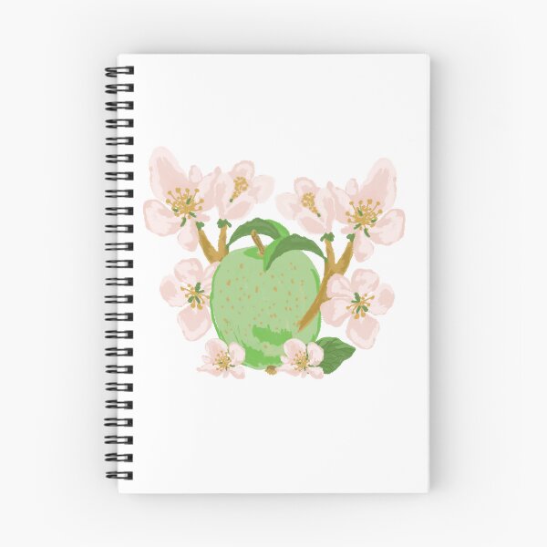 Item preview, Green Apple with Blossom Flowers – Soft Spring Aesthetic Illustration designed and sold by olenapetol.